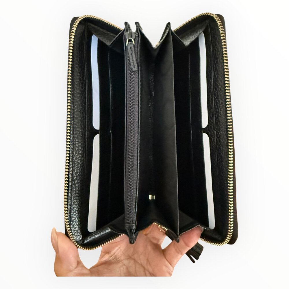 Gucci Soho Black Leather Zip Around Wallet | Box & Dust Bag - Picture 6 of 6
